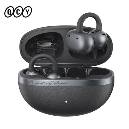 QCY Crossky C50 Open-Ear Clip-On Wireless Earbuds – Bluetooth 6.0, 4 AI Mics, Bass Boost, 60Hrs