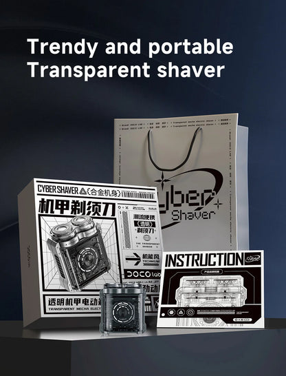 DOCOLAB Mini Portable Magnetic Electric Shaver – Double-Head Waterproof Razor for Men