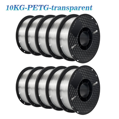 3D Printer Filament Bundle – 10KG, 1.75mm PLA / PETG, 10 Rolls, Mixed Colors & Materials, Fast Ship