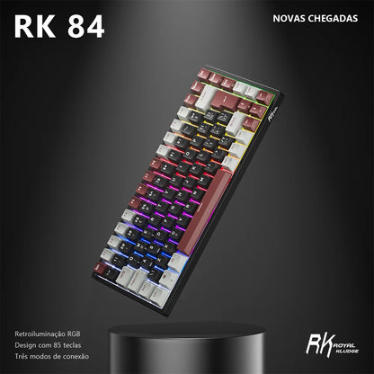 RK Royal Kludge RK84 Wireless Mechanical Keyboard – 84 Key, Hot-Swap, BT5.0/2.4G/USB-C, RGB