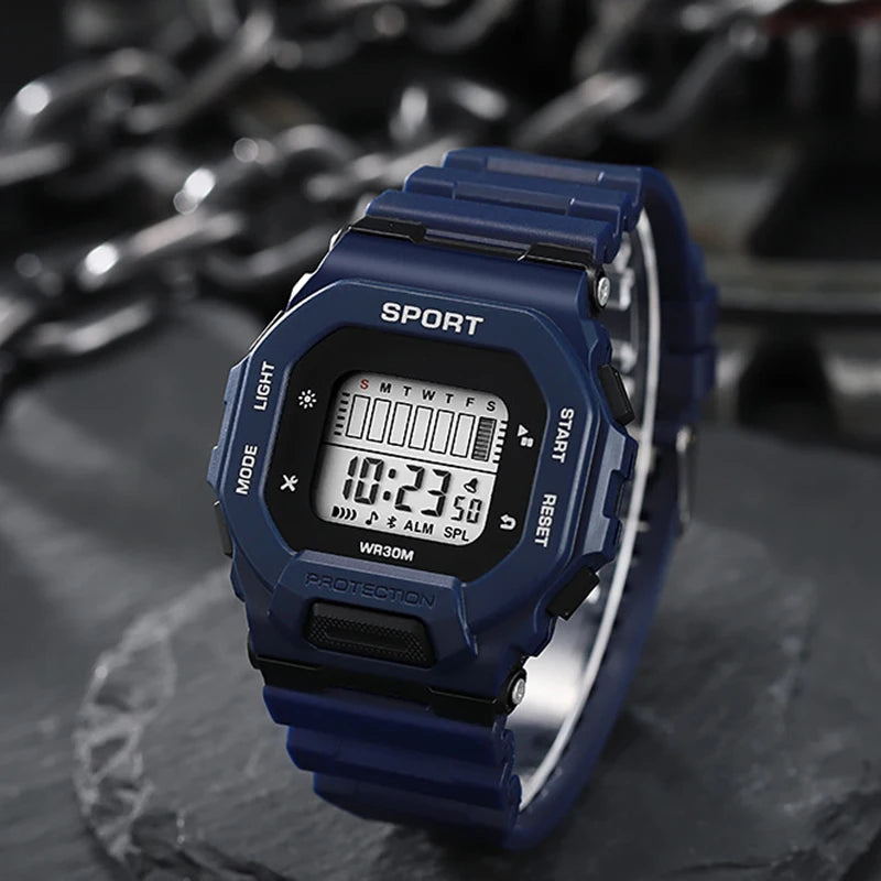 YIKAZE Men's LED Digital Sport Watch – Waterproof, Outdoor Adventure, Multifunctional