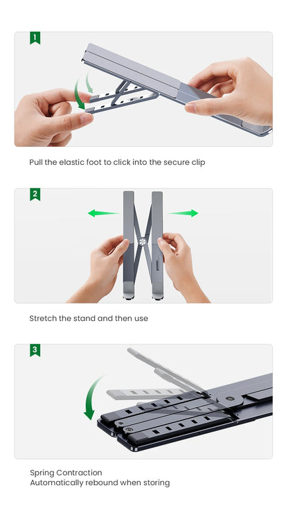 UGREEN Foldable Aluminum Laptop Stand – MacBook, Tablet & Phone