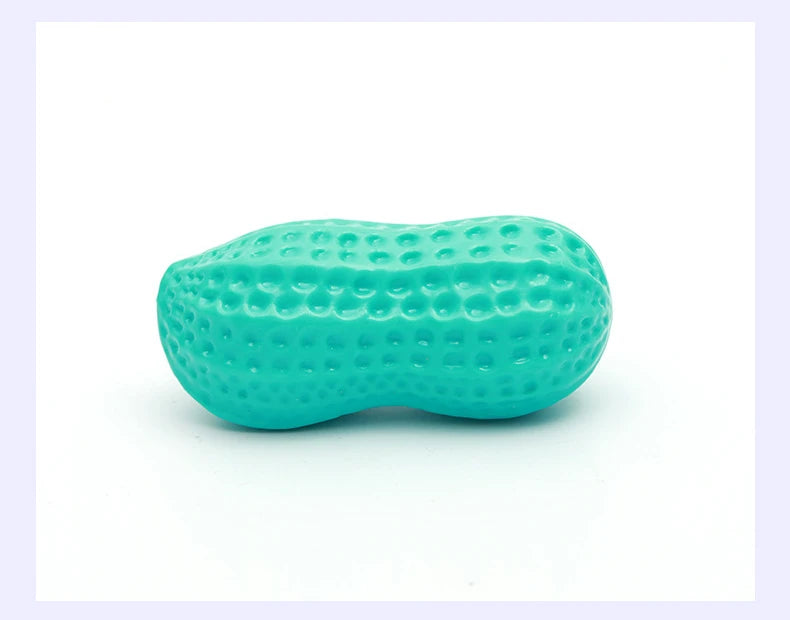 Peanut Squeaky Dog Chew Toy | TPR Teeth Cleaning Interactive Pet Toy