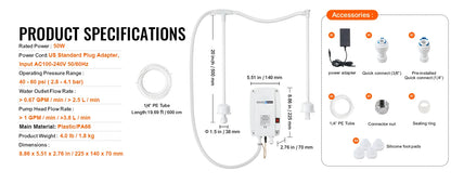 SucceBuy Electric Water Dispenser Pump — 2x5 Gallon Bottled Water, Double-Pipe Auto Dispensing