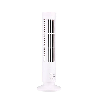 LED Bladeless Tower Fan — 90° Oscillating, USB Powered, Quiet, Desk Fan with Light, Home & Office