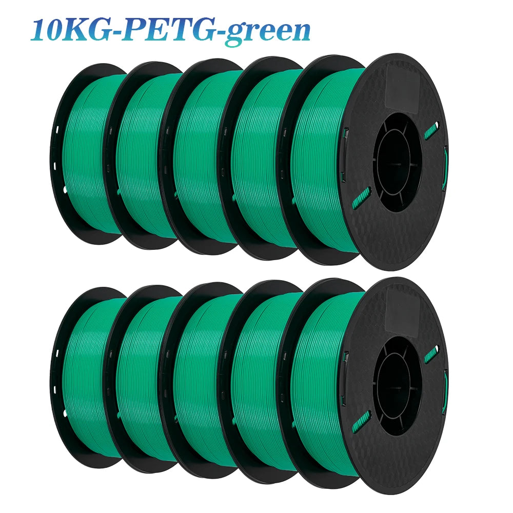 3D Printer Filament Bundle – 10KG, 1.75mm PLA / PETG, 10 Rolls, Mixed Colors & Materials, Fast Ship