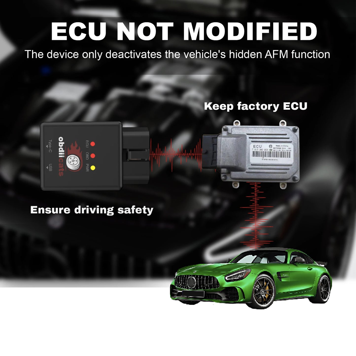 OBD2 Fuel Saving Chip Tuning Box | 2-in-1 Fast Charger & Power Booster for Petrol & Diesel Cars