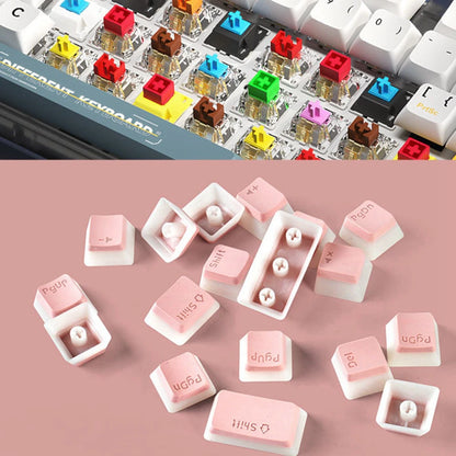 129-Key Pudding Keycaps – OEM Profile PBT, Transparent, MX Hot-Swap Compatible