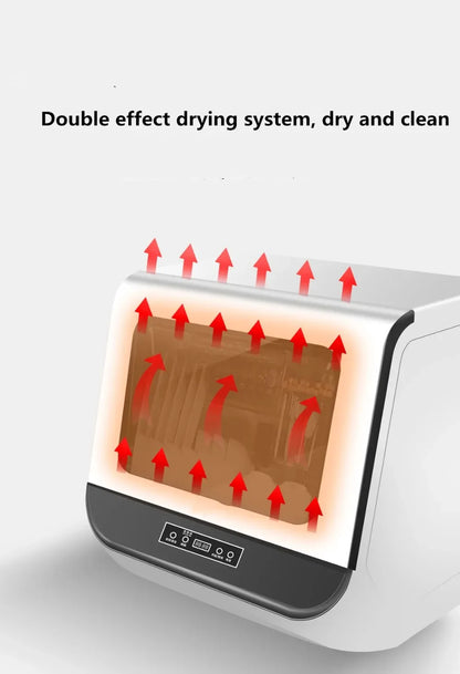 Countertop Dishwasher | 5 Programs | 6-Place Settings | EU Plug | 220V