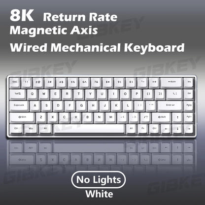 GIBKEY Magnetic Axis Gaming Mechanical Keyboard – 68-Key, 8K Return Rate, RGB, Hot Swap