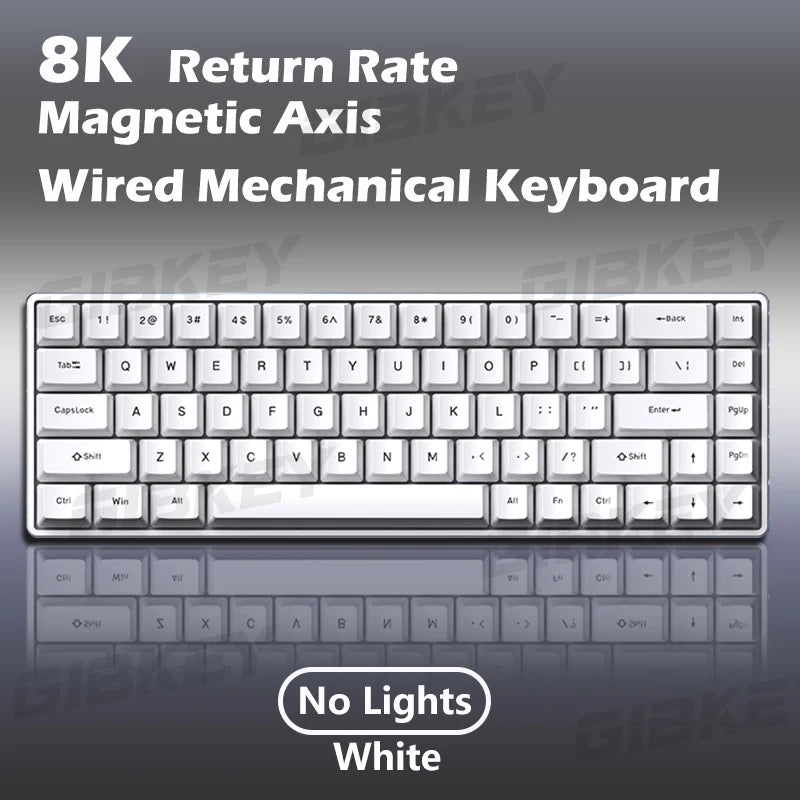 GIBKEY Raven 68 Magnetic Axis Mechanical Keyboard – 8K Return Rate, Hot-Swap, RGB