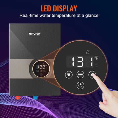 SucceBuy Instant Electric Water Heater 8/13.8/18kW | On-Demand, Digital Display, Easy Install