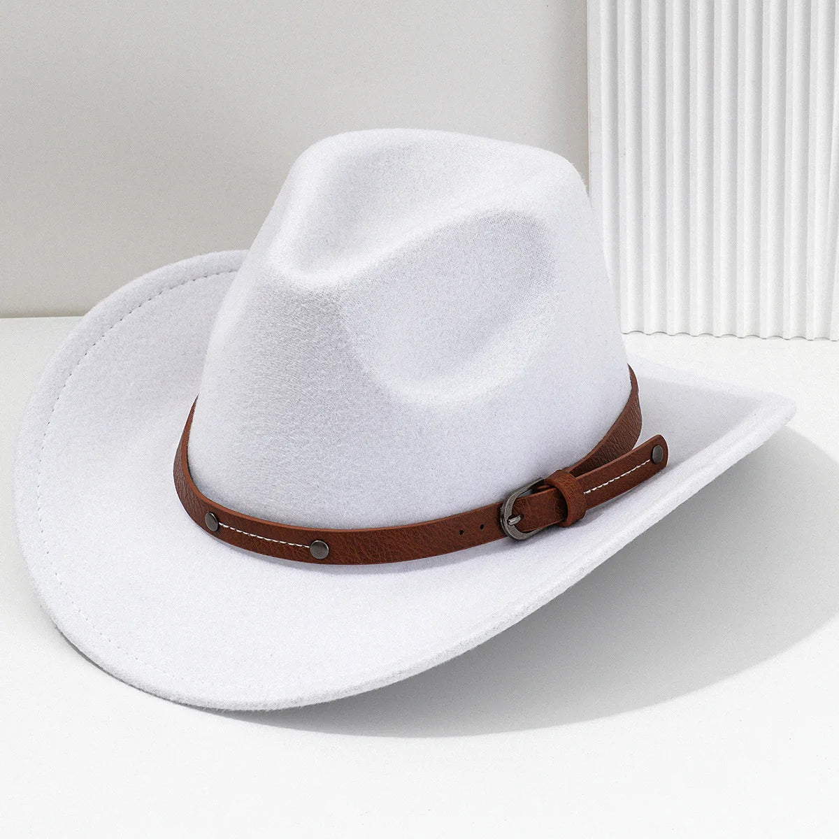 Wool fedora hat by R.E.D. Shopping, classic unisex style perfect for all seasons, shown in a neutral setting.