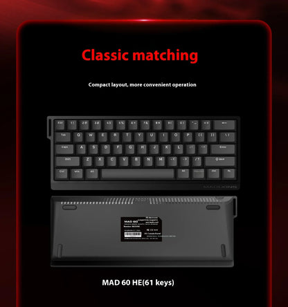 Madlions Mad 60He / Mad 68He Magnetic Switch Mechanical Keyboard – Wired, RGB, Esports
