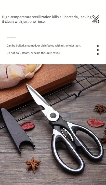 Multifunctional Kitchen Scissors | Stainless Steel Meat, Fish & Food Cutting Shears