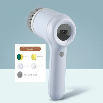 USB Rechargeable Electric Spin Scrubber – Multi-Surface Power Cleaning Brush for Kitchen & Bathroom