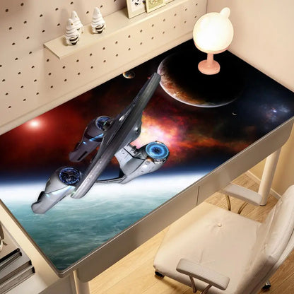 XXL Gaming Mouse Pad – Sci-Fi Space Design, Non-Slip Rubber Base