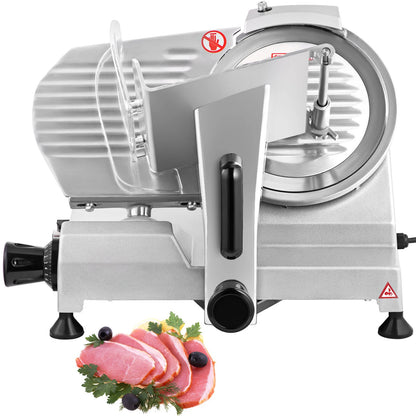 SucceBuy Electric Meat Slicer – 8"/10" Carbon Steel Blade, Adjustable Thickness