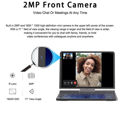 CRELANDER P8 Mini Laptop 8" – 360° Touchscreen, Intel N150, 12GB DDR5, up to 1TB SSD, WiFi 6, Windows 11