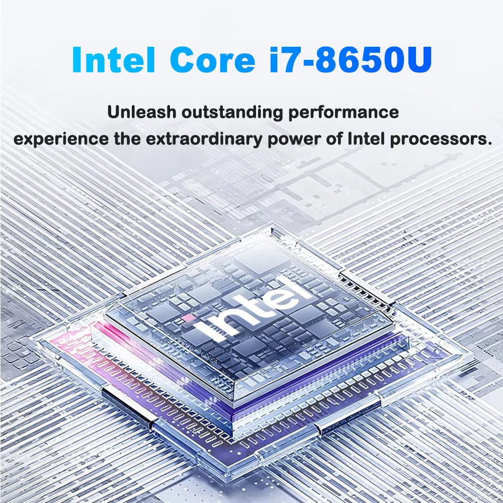 14.1" Portable Laptop – Intel Core i7-8650U or Atom A3950, 12GB RAM, up to 2TB SSD, 4K HD | Windows 11 Office