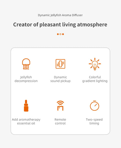 Jellyfish Aroma Humidifier & Aromatherapy Diffuser – Ultrasonic Essential Oil Mist with Remote Control