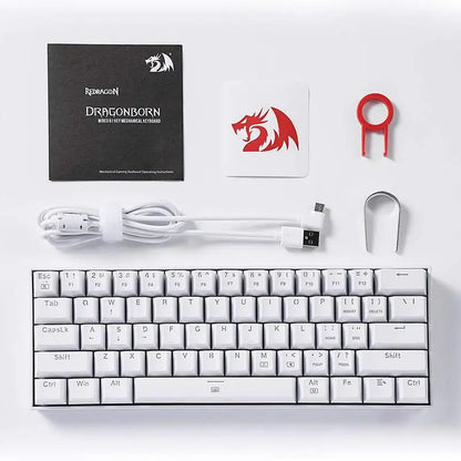 Redragon K630 Dragonborn 60% Mechanical Keyboard | Hot-Swap | RGB | USB Wired | Brown & Red Switch
