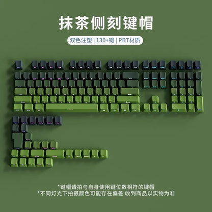 Transparent Pbt Keycaps With Side-Engraved Opacity Gradient Dye Sublimation For Mechanical Keyboard Six Color Personalized Fit