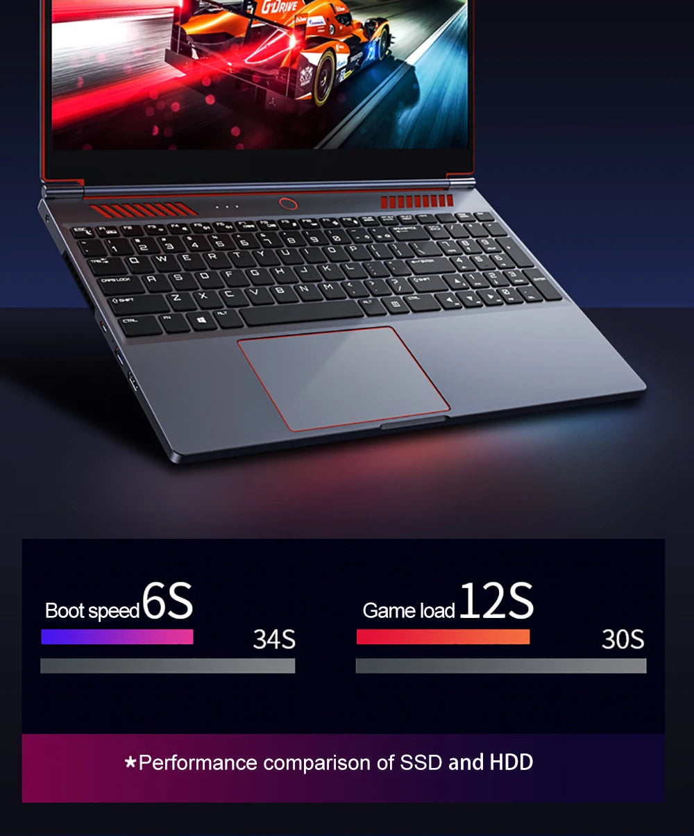 16.1" Gaming Laptop — Intel i9-13900HK, RTX 4050 6G, Up to 64GB DDR5, 2TB NVMe SSD, Windows 11