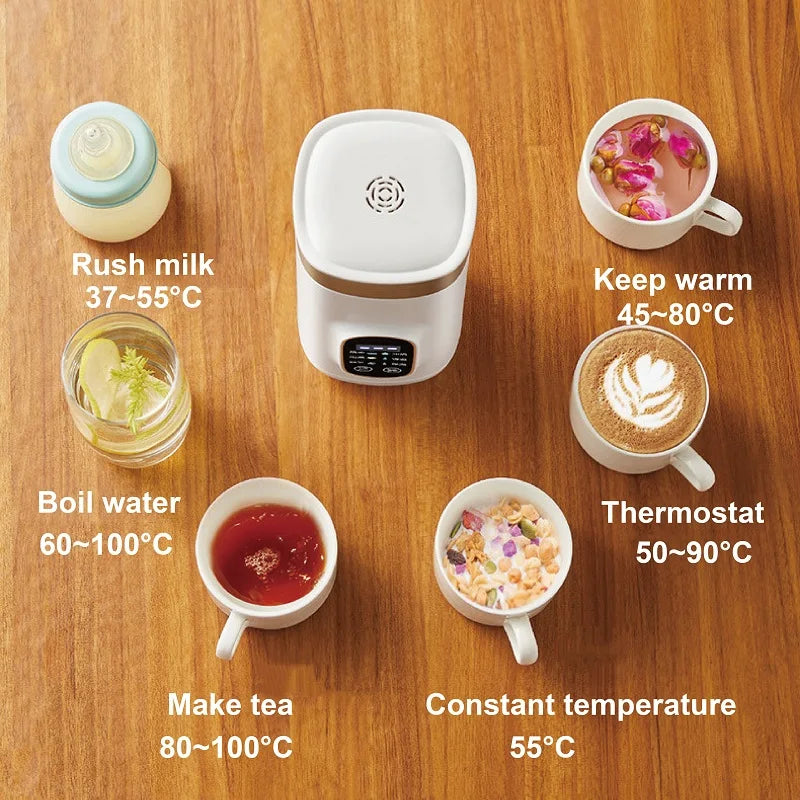 650ml Portable Electric Travel Kettle – 400W, Temperature Control, Auto Keep Warm | Office & Travel Teapot