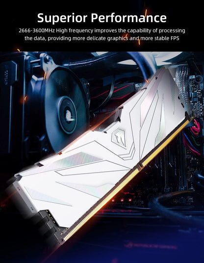Netac DDR4 RAM with Heatsink – 8GBx2 / 16GBx2, 2666/3200/3600MHz, XMP 2.0