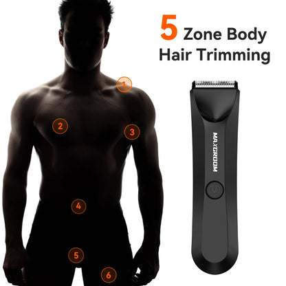 MAXGROOM Body Hair Trimmer for Men | Groin & Pubic | Ceramic Blade | Waterproof Electric Razor