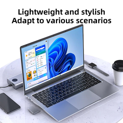 14.1" Ultra Slim Laptop – Intel Atom A3950, Up to 12GB RAM, Up to 2TB SSD, Win 11