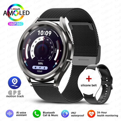 2025 Smart Watch 6 – AMOLED HD Screen, 100+ Sport Modes, IP68 Waterproof, Android & iOS