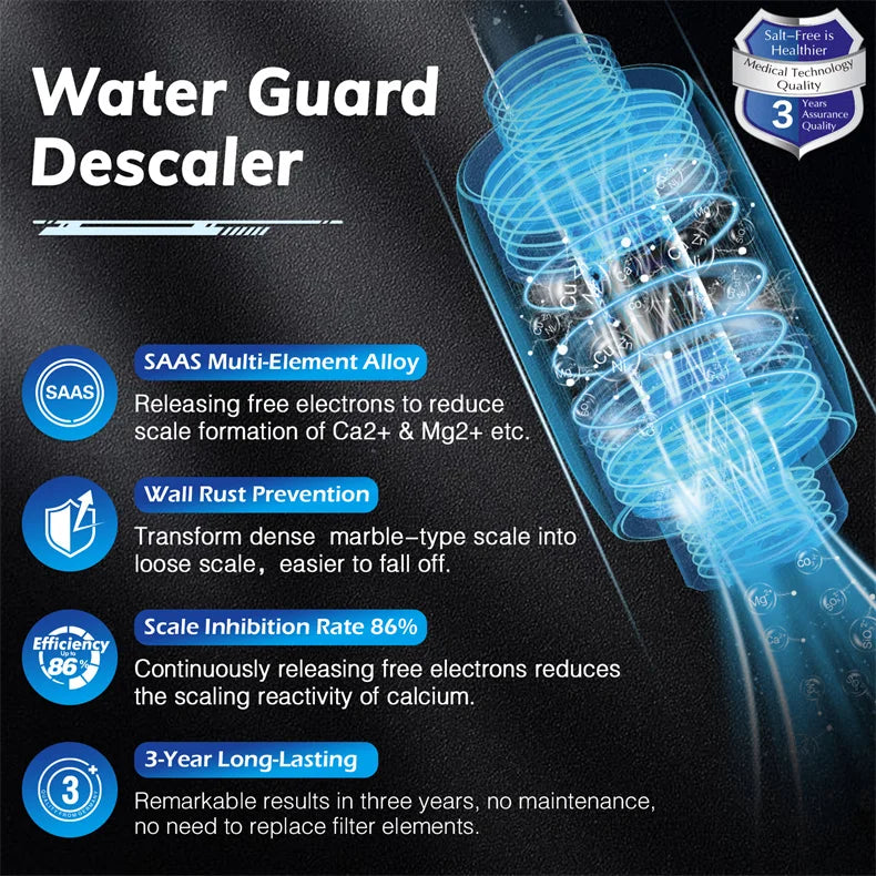 BriskSpring Physical Water Descaler – No Salt, No Chemicals, Anti-Scale & Anti-Rust