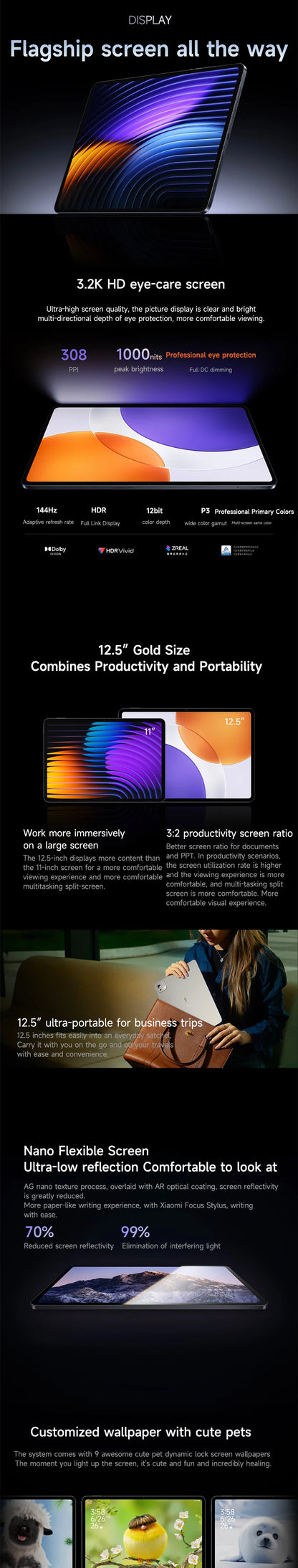 Xiaomi Pad 7S Pro 12.5" 2025 – 3.2K 144Hz, XRing O1, 12GB+512GB, HyperOS 2, 10610mAh