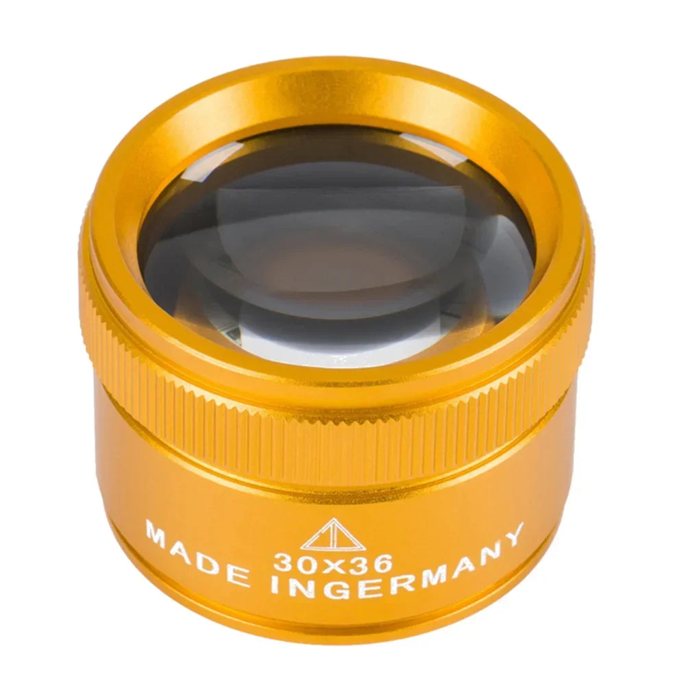 30X 36mm Magnifying Glass Loupe – K9 Optical Lens for Jewelry, Coins & Stamps