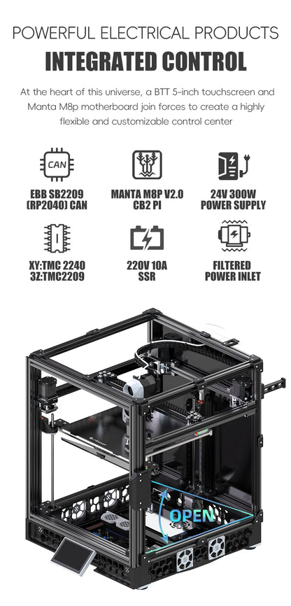 SIBOOR Voron Trident 3D Printer Kit – AWD CoreXY, CNC Metal, High Speed