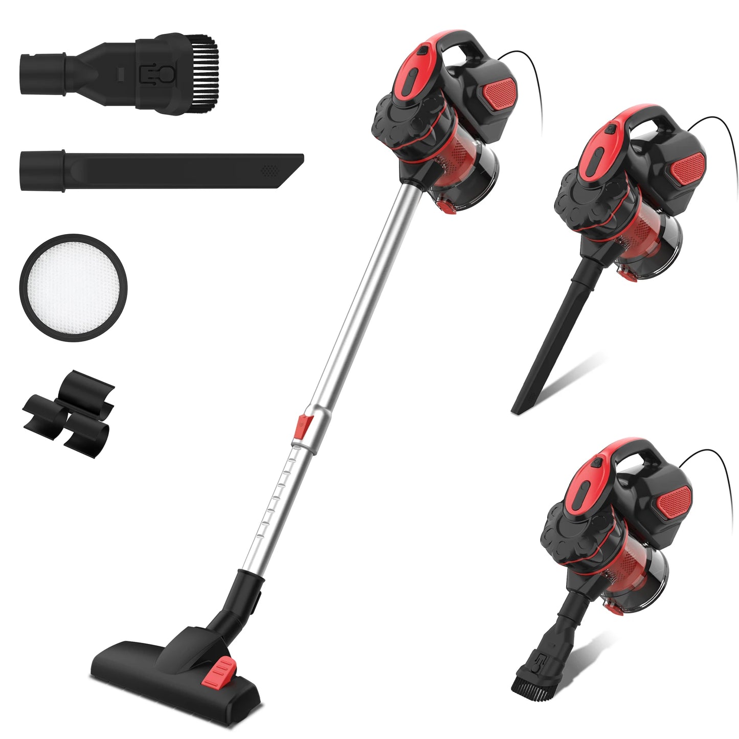 INSE I5 corded vacuum cleaner with 600W motor, handheld and stick design, powerful 18Kpa suction for pet hair and carpet cleaning.