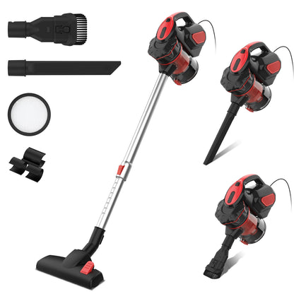 INSE I5 corded vacuum cleaner with 600W motor, handheld and stick design, powerful 18Kpa suction for pet hair and carpet cleaning.