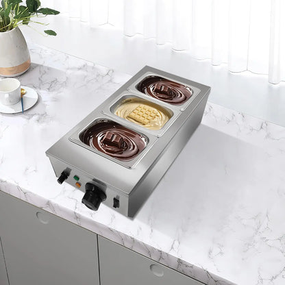 Chocolate Melting & Tempering Machine – 2/3 Tank Stainless Steel with Lid