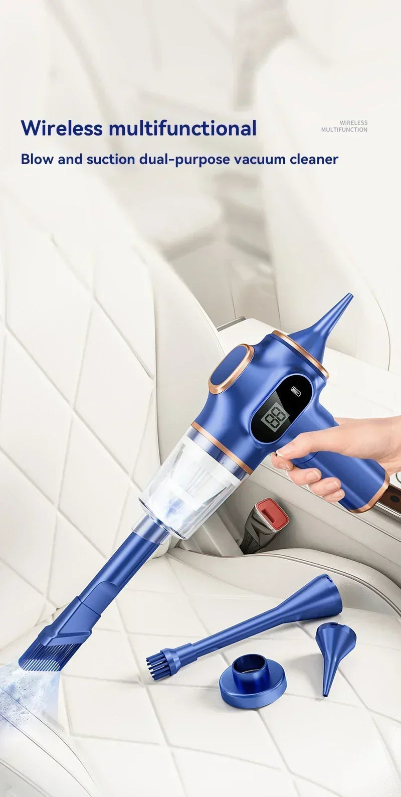 Handheld Wireless Vacuum Cleaner – 9500000Pa, Cordless, Car & Home