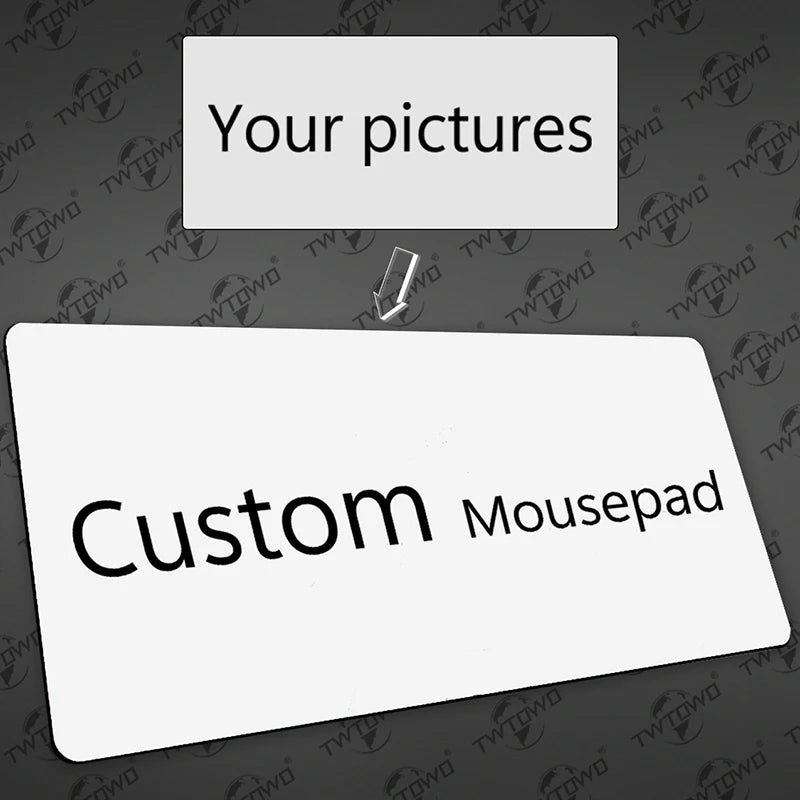 TWTOWO Custom HD Mousepad & Playmat – XXL Non-Slip Natural Rubber, 600x300 to 1000x500mm, DIY Design