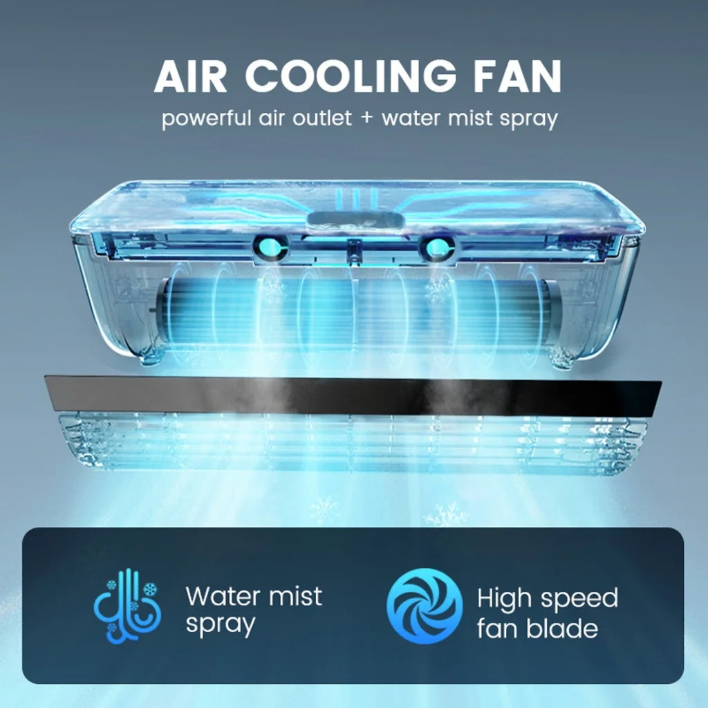 EDON E868 Wall-Mounted Bladeless Fan 20W – Rechargeable Battery & Remote Control