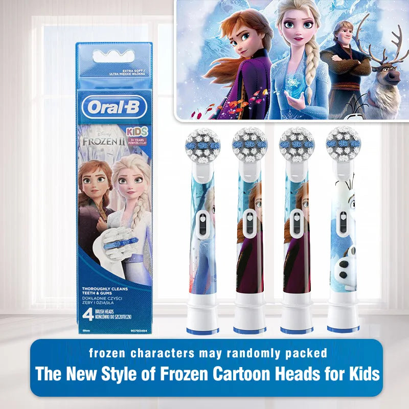 Oral-B Compatible Children's Electric Toothbrush Replacement Heads – 4pcs Set | DB4510K D10 D12K D100K Series