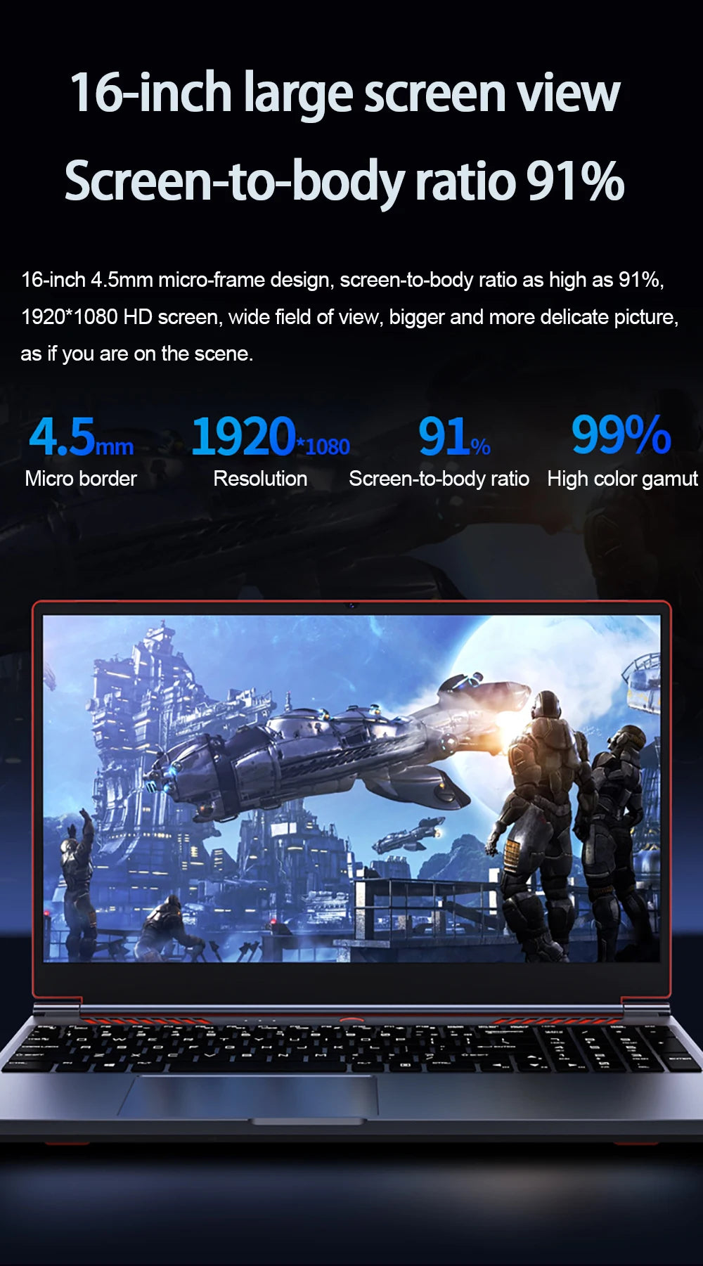 16" Gaming Laptop | Intel Core i9-13900HK | RTX 4050 6G | 16/32GB DDR5 | Up to 2TB NVMe | Win 11