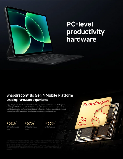 Xiaomi Pad 8 Global Version – 11.2" 3.2K 144Hz IPS, Snapdragon 8s Gen 4, 128GB, 9200mAh, WiFi