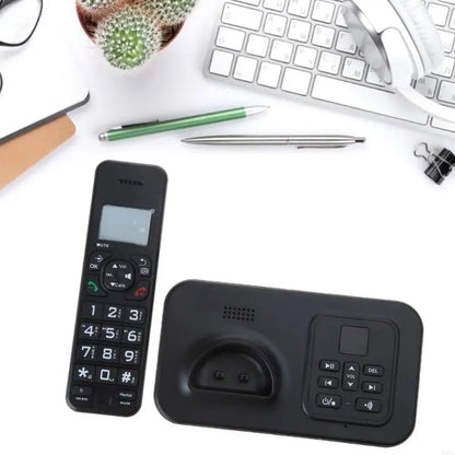 D1002B Cordless Phone with Answering Machine – Caller ID, Backlight LCD, Rechargeable