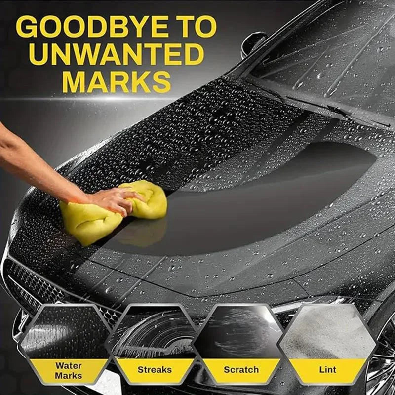 PVA Premium Car Wash Towel | Ultra Absorbent Quick-Dry Deerskin Cloth, Scratch-Free & Reusable