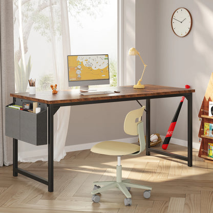 JHK 31–55" Adjustable Office & Gaming Desk – Metal Frame, Wood Tabletop & Storage Bag
