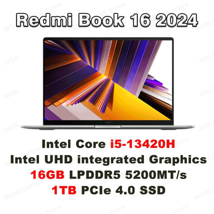Xiaomi RedmiBook 16 – Intel i5-12450H/i5-13500H, 16GB, 512GB/1TB, 16" 120Hz